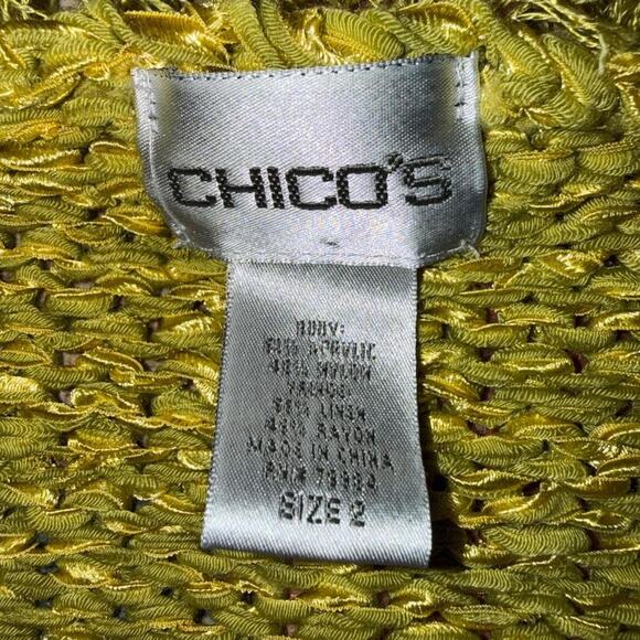 Insane vtg rare boho fairy whimsy 70s chicos green cardigan - Picture 5 of 5